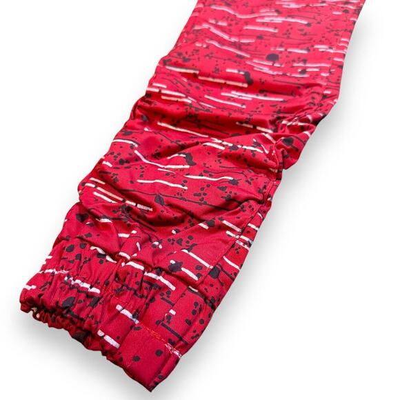 NWT Legendary Status Joggers Mens Red Splatter Striped Size L RUNS SLIM - Picture 4 of 10